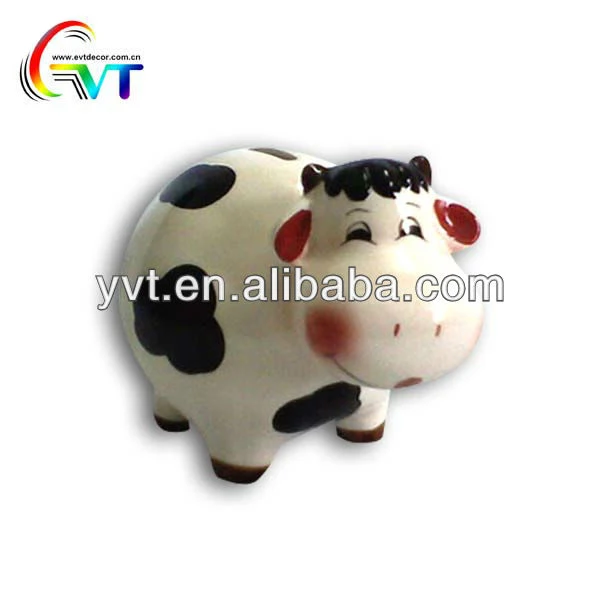 Ceramic Cow Piggy Bank Animal Coin Bank Home Decor Children Gifts Money Box