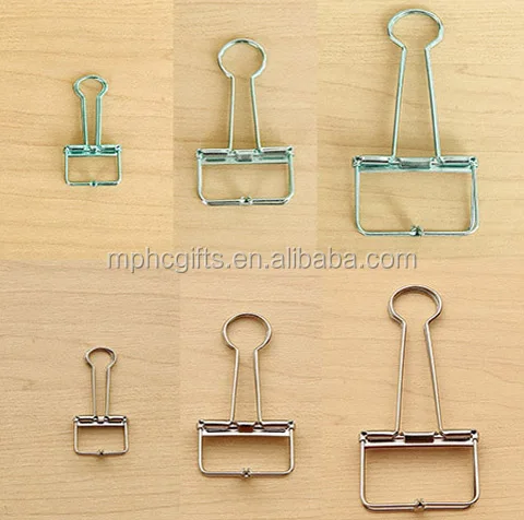 New Novelty Popular Metal Hollow Fold-back Wire Long Tail Clips