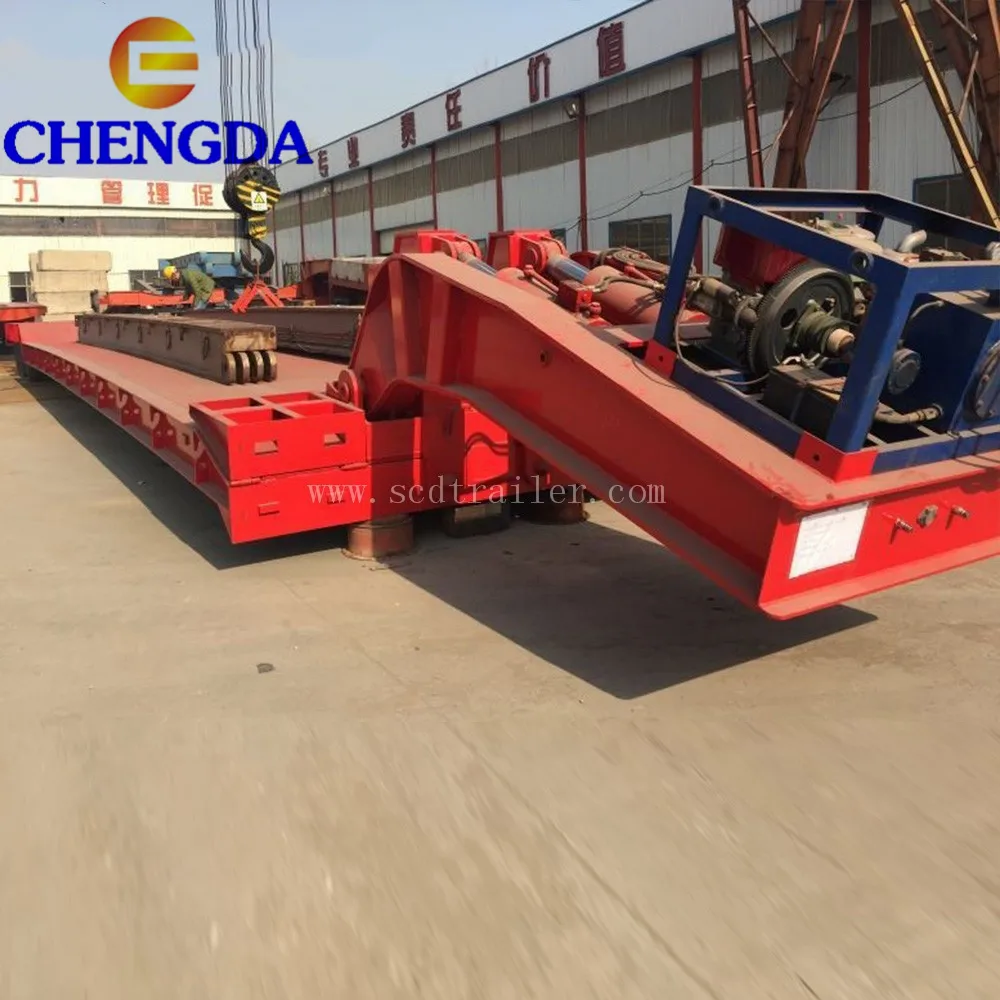 3 оси 4 80ton 100ton низкорамный прицеп съемный «гусиная шея»