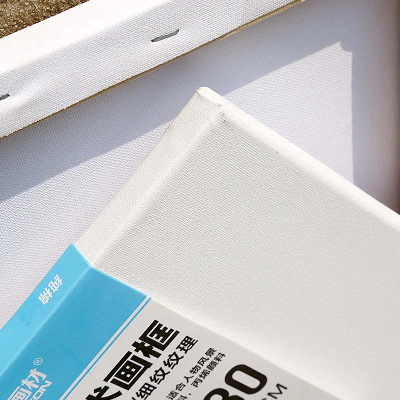 Yes Stretched Painting Canvas and 100% Cotton Material Mini Stretched Canvas Wholesale Cotton Fabric 50*50CM Fir Wood