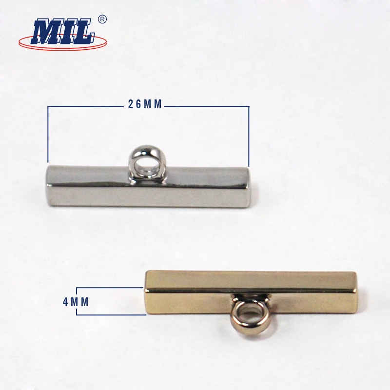 Light gold flat one hole shank buttons for shirts