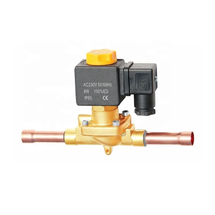 ODF or SAE two connections high and low temperature resistance brass control valve Refrigeration Tools Valve Solenoid valve