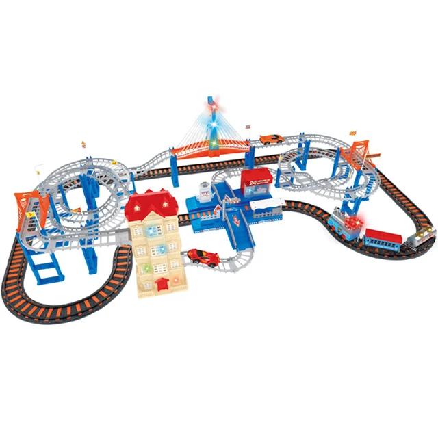 Best sale B/O high speed  2 in 1  railway train thomas   track toys for kids