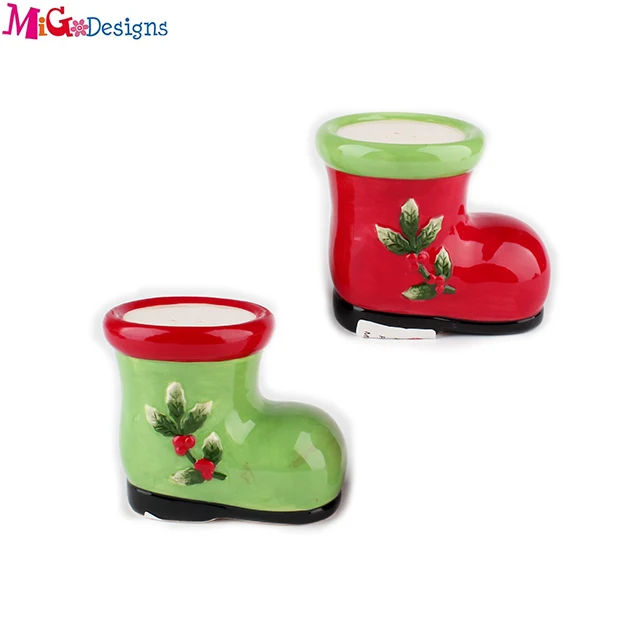 Wholesale Christmas Gift Ceramic Decor Santa Boot Mug
