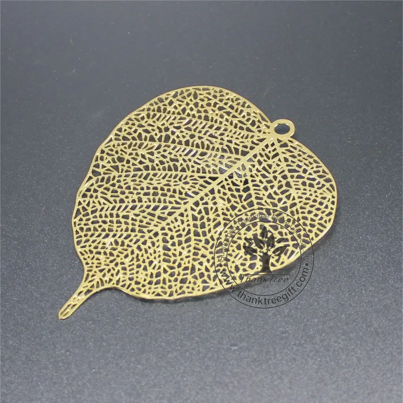 metal material and etching technique custom leaf metal bookmarks for promotion