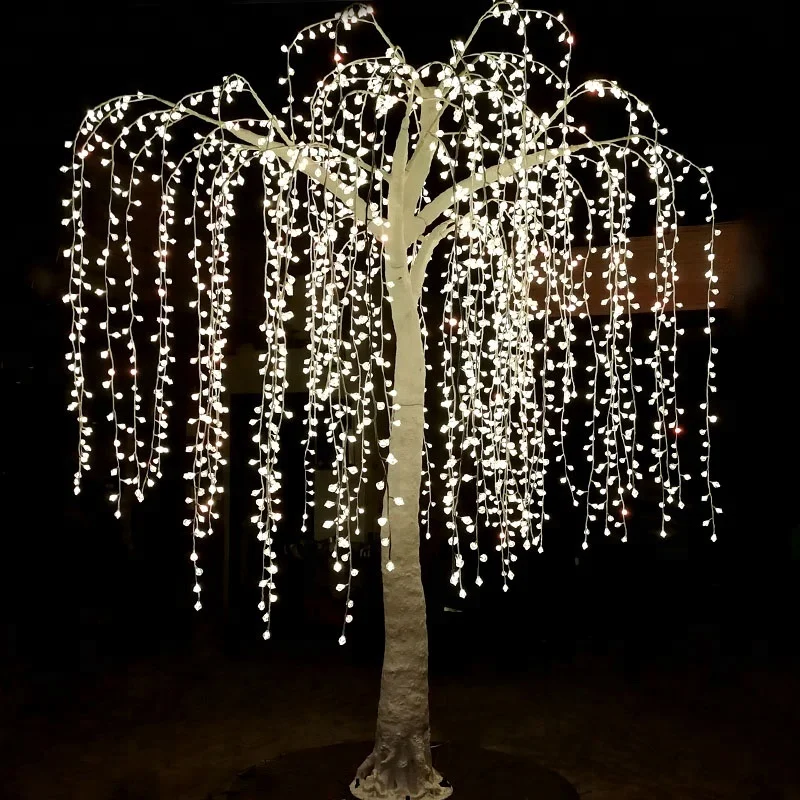 Wholesale Professional landscape artificial RGB color changing led weeping willow tree light