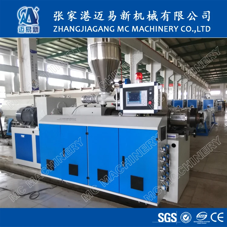 SJZ92/188 conical plastic twin screw extruder for PVC WPC