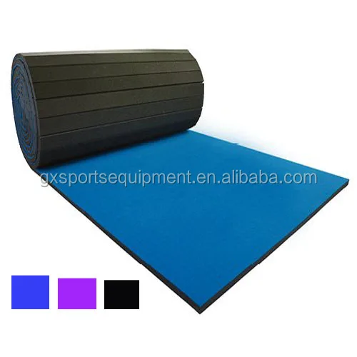 Cheap roll gym mats Carpet Bonded Foam mat flexi roll mat for cheerleading , gymnastic training factory price