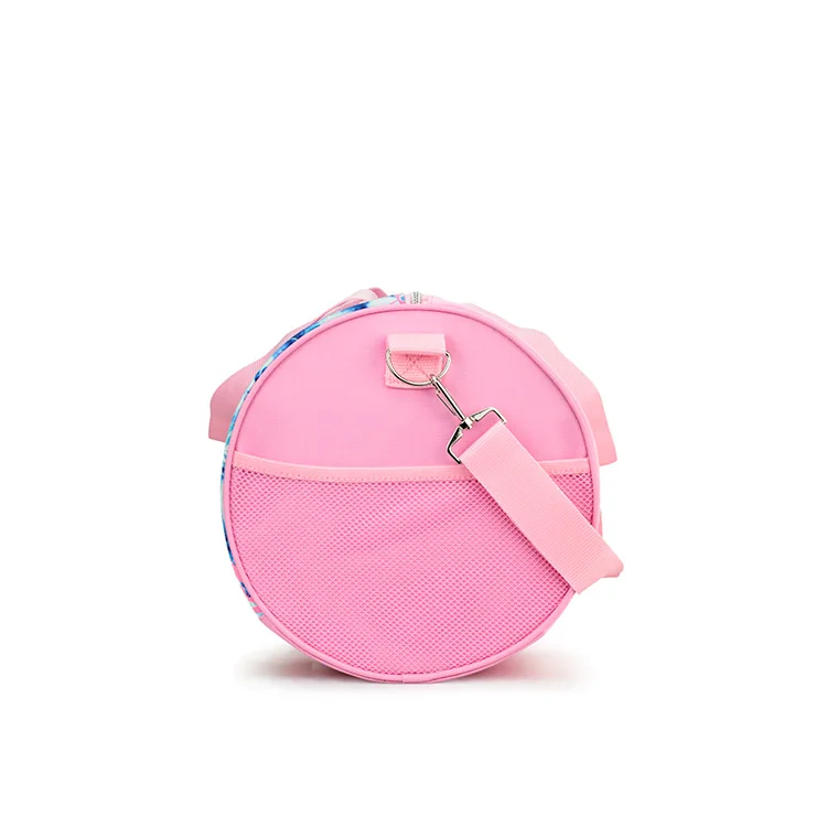 Cute pink custom canvas women travel duffel girls dance gym sports bag