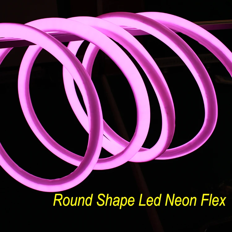 DMX Control SMD 5050 360 Degree SPI Addressable Digital Round LED Neon Flex Rope Light Tube Neon Flex Sign Outdoor