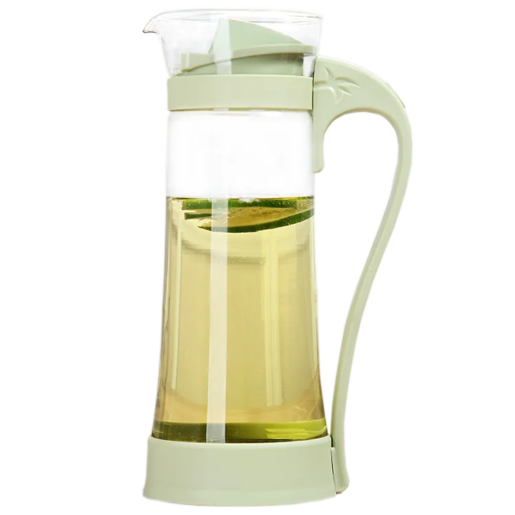 Кувшин для сока горячей и холодной воды объемом 1,2 л, стеклянный кувшин для воды с пластиковой крышкой с фильтром