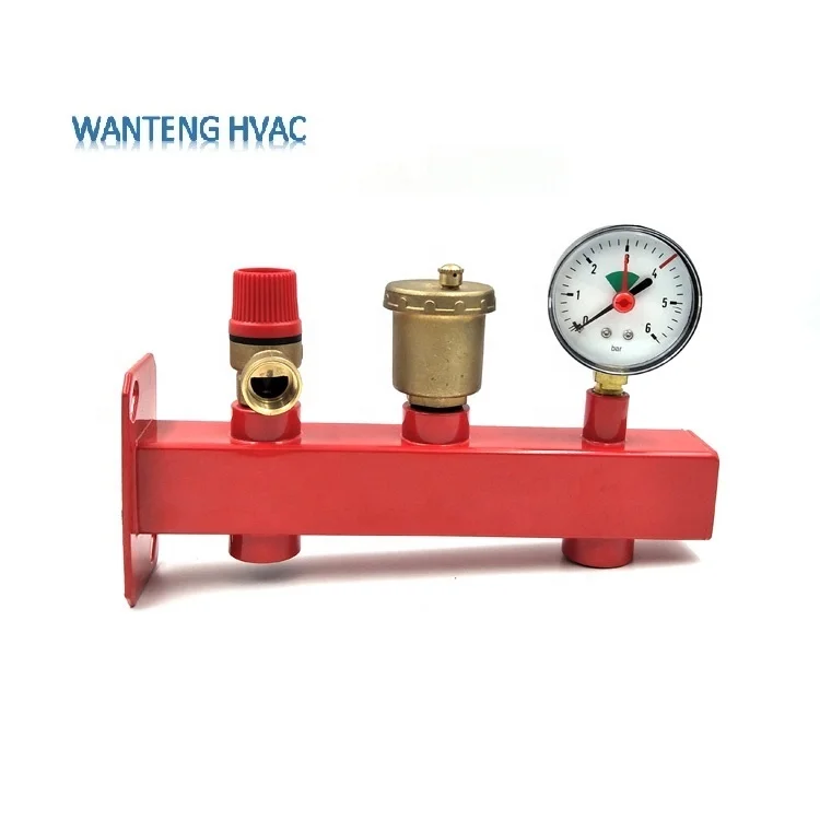 High quality  best price Safety Group Bar Boiler Heater Valve Vent Manometer 3 Bar