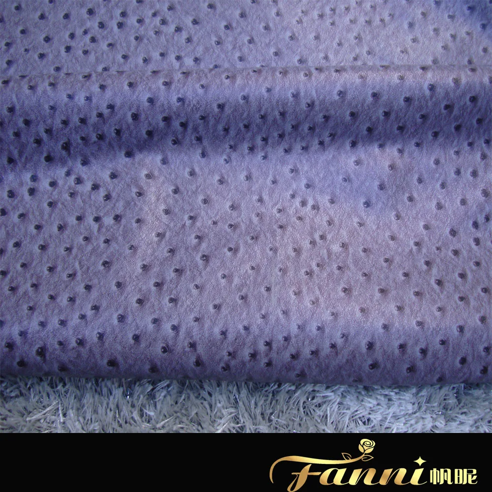 ostrich grain pu rexine synthetic artifical leather fabric for making bags/ostrich texture pu rexinefaux ostrich grain leather