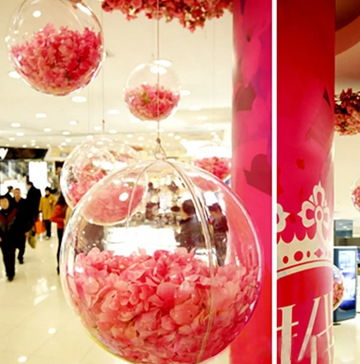 2019 hot selling 40cm Plastic Openable clear acrylic hollow ball