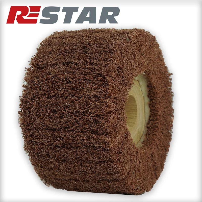 
60x40x6mm Non woven Flap wheel with shaft For Stainless Steel Sink 