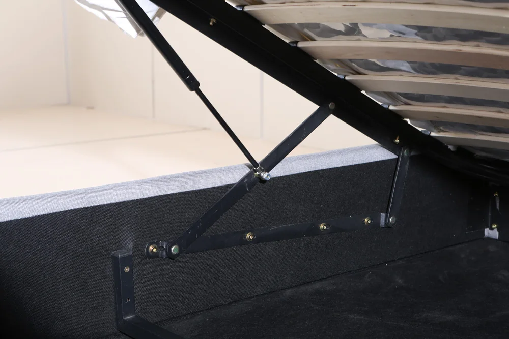 
hydraulic lift up fabric storage modern soft bed 