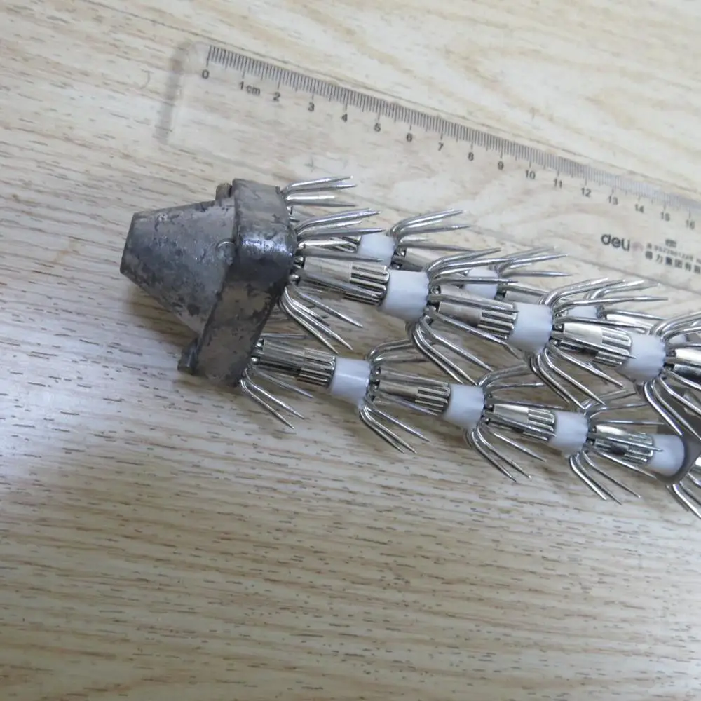 
three line fishing stainless steel big squid hooks 