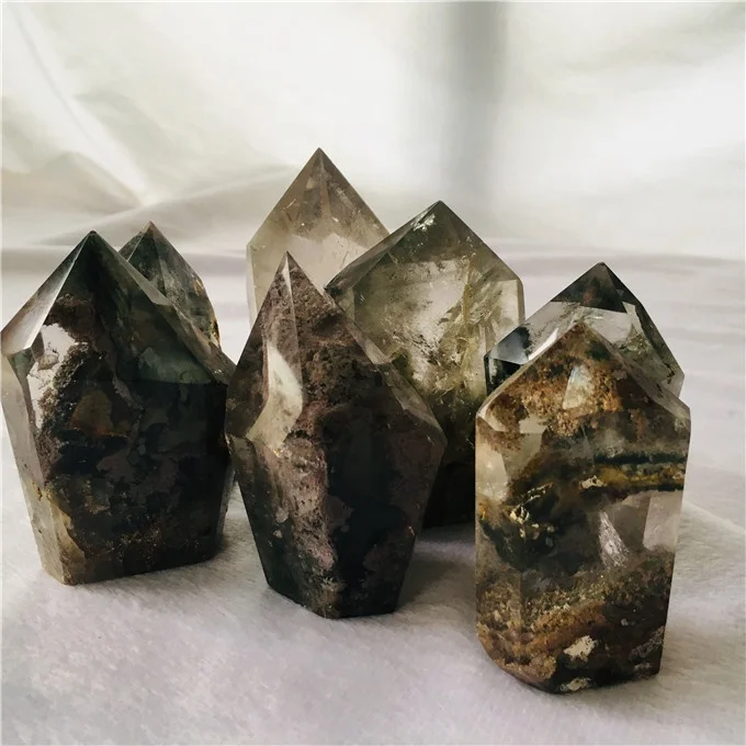 Top quality natura rare new green ghostl crystal quartz for home decoration