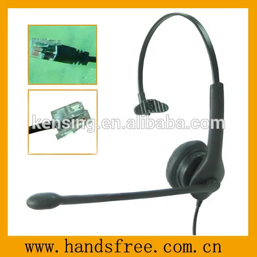 one side call center rj9 phone headset