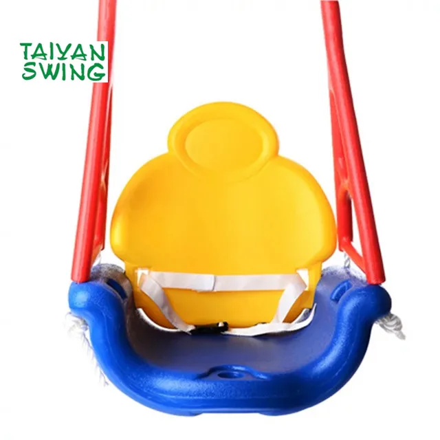 
Colourful Outdoor 3-in-1 Baby Swing Chair with Rope 