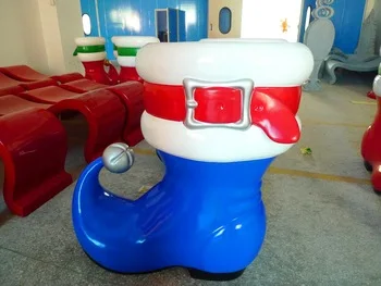 Fiberglass christmas santa boot for santa set decoration