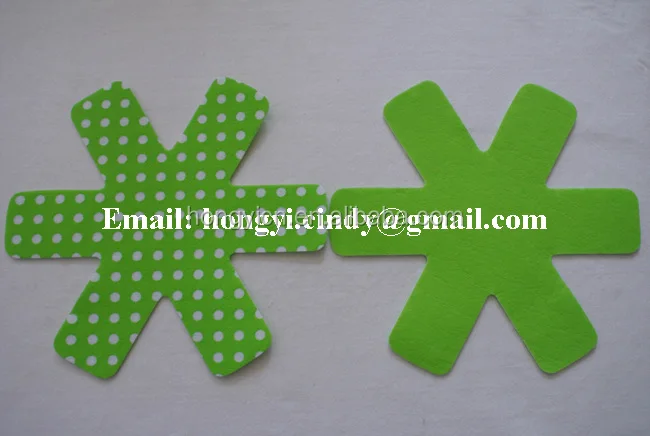 Die cutting heat resistant nonwoven felt hot pot mats, cooking mats