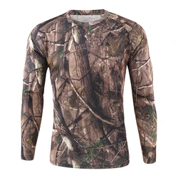 Men Summer Tactical Outdoor Quick-Dry Hunting Camo Long-Sleeve T-Shirt