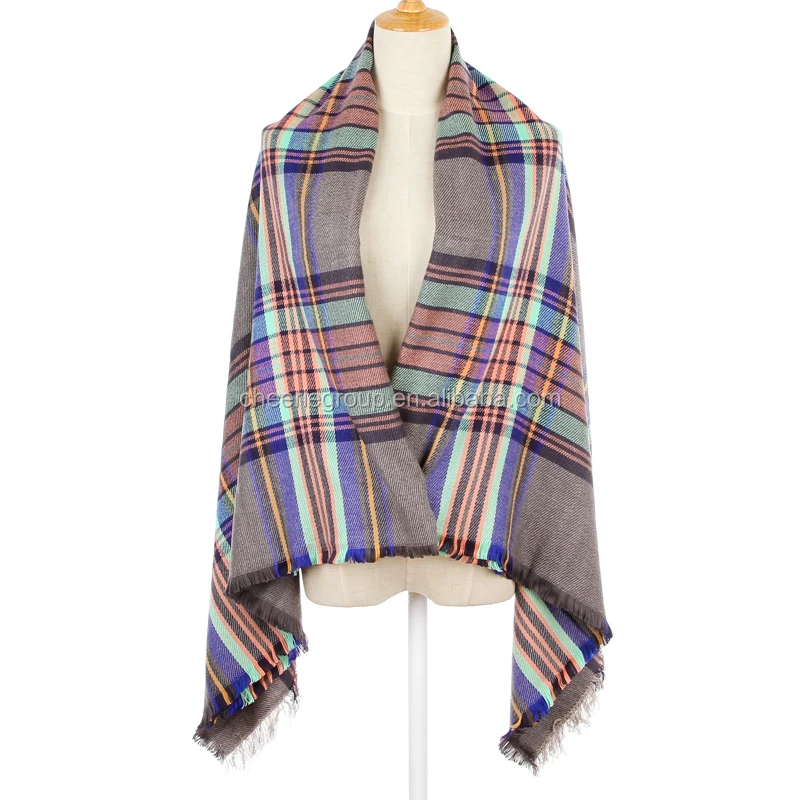 Модное квадратное женское одеяло, большой зимний шарф, шаль