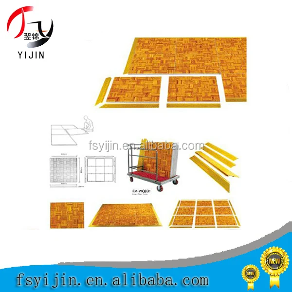 YIJIN-DCF320 used portable hardwood wedding laminate dance flooring