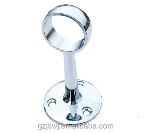 Zinc Alloy Single /Double Wardrobe tube holder tube supports