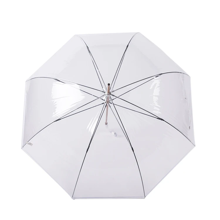 OEM custom promotional bubble white transparent clear pvc wedding umbrella