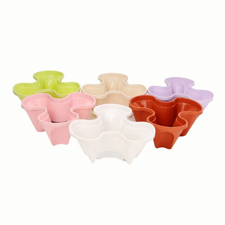 Something new design balcony plastic flower pot vertical tower garden