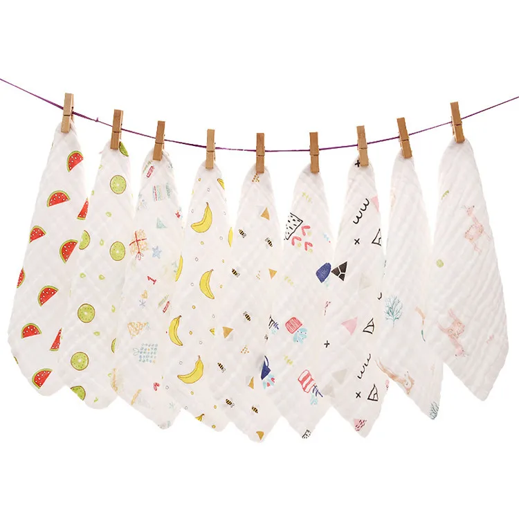 Soft Cotton Gauze Baby Handkerchief Infant Kids Towel Newborn Washcloth Child Feeding Cloth