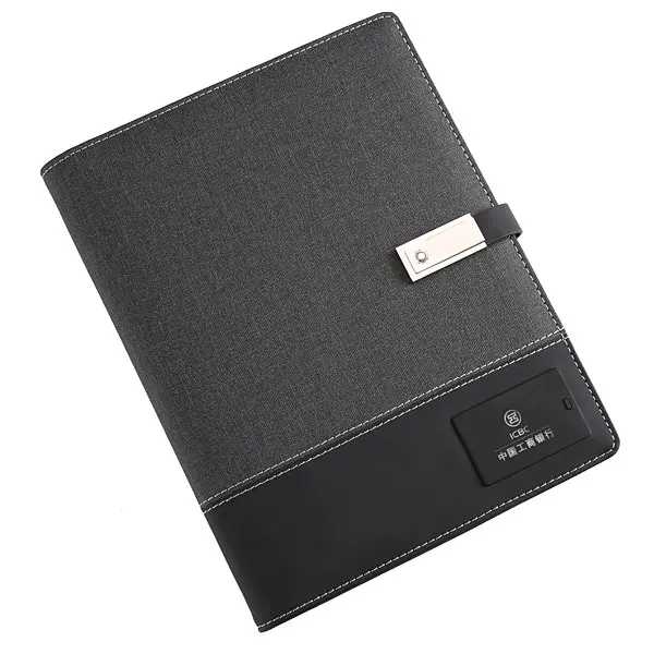 
planner diary notebook with power bank and usb flash drive 