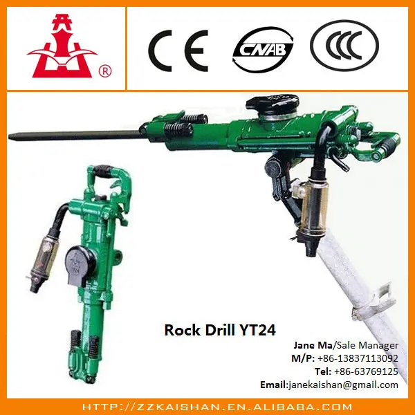 YT24 With Air Leg Pneumatic Tools drill for Mining Air Rock Drill