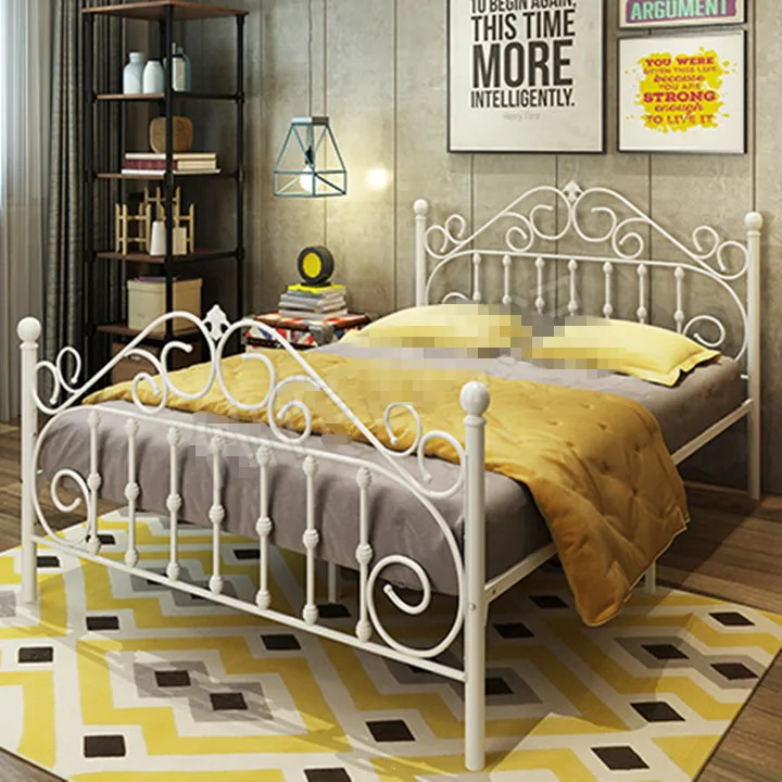 
buy bed frame black king size wrought iron bed frame metal modern bed 