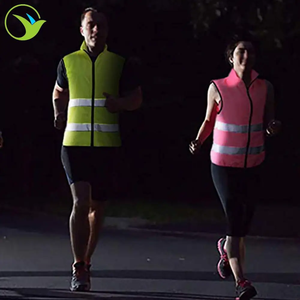 
Logo Custom Motorcycle Safety Clothing Volunteer Security High Visibility Waistcoat Running Reflective Vest 