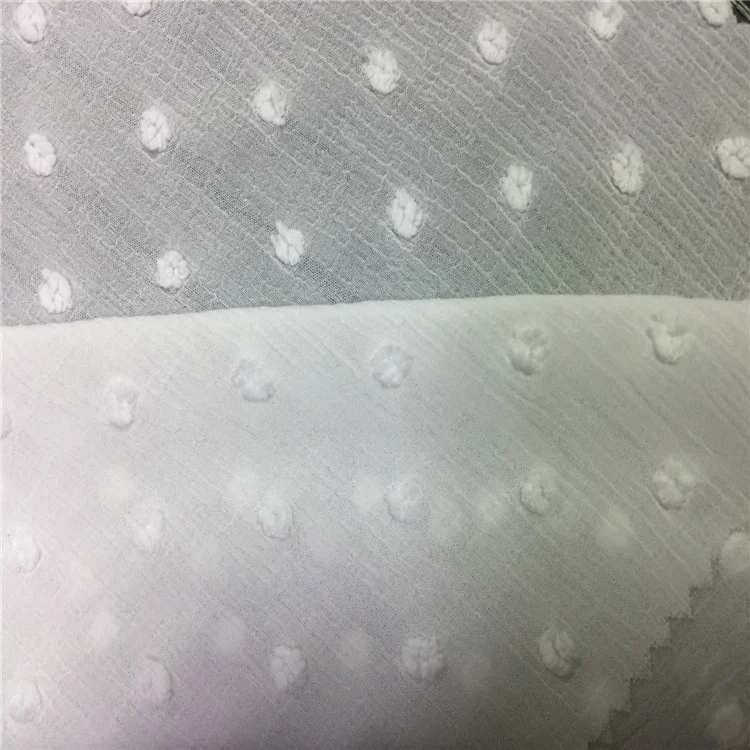 Cutwork fabric 100% polyester jacquard fabric crepe jacquard fabric for dress