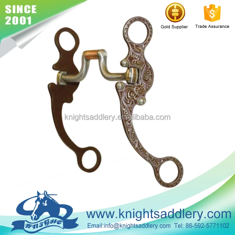 
Antique Hinged Port Training Bit with Copper Roller And Copper Inlays Mouthpiece 