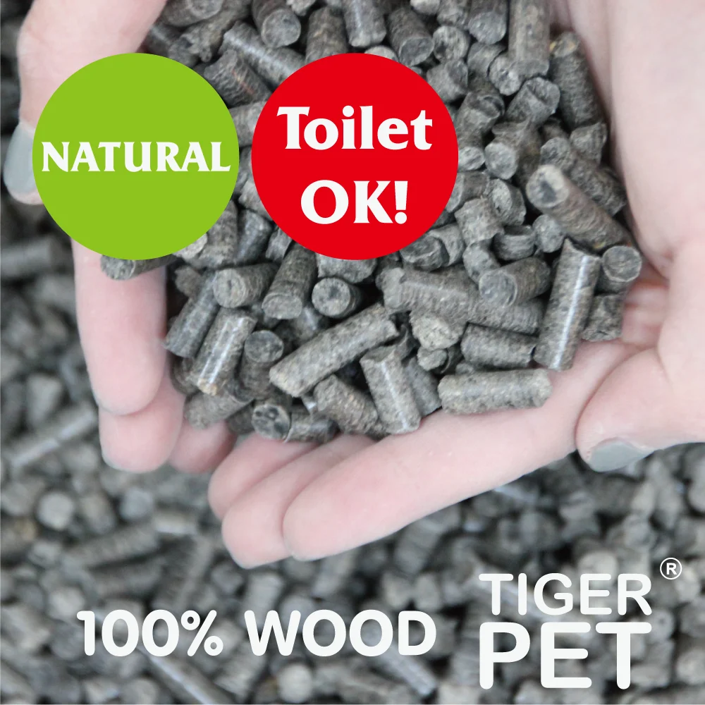 Pine wood pellet cat sand