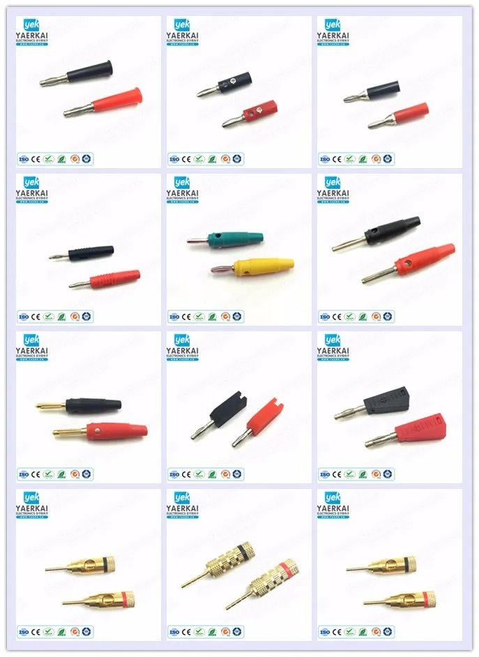 4mm male audio speaker banana plug connector with ABS housing