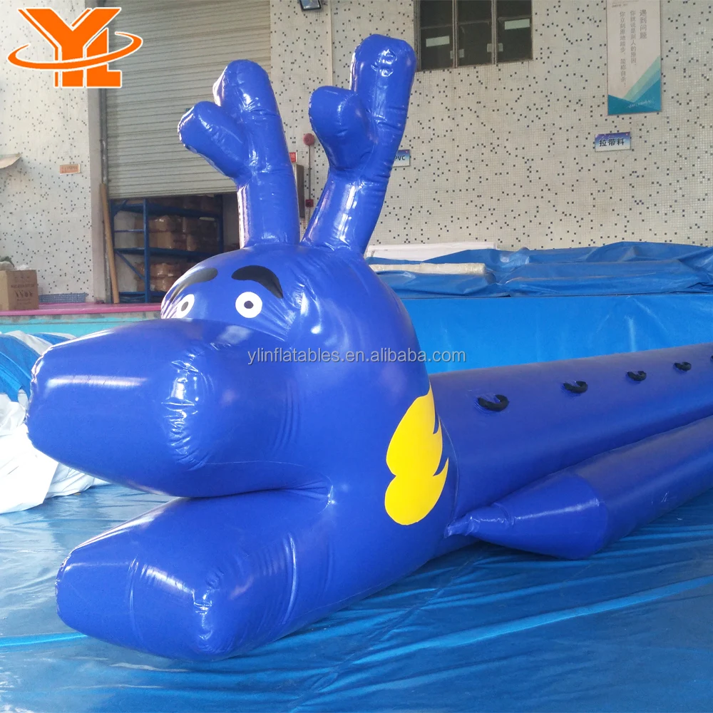 Inflatable Dragon Style 8 Seat Banana Boat for Water Park Amusement Fly fish Boat