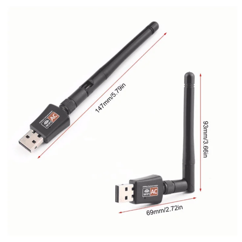 OEM 600Mbps Dual Band 2.4GHz & 5.8GHz Realtek 8811cu USB WiFi adapter for Adroid/PC/Mac/Linux