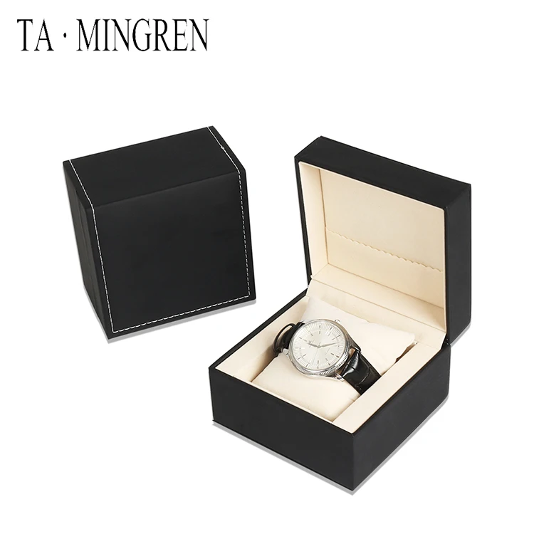 China Cheap Personalize Packaging Box Custom PU Leather Watch Box Wholesale
