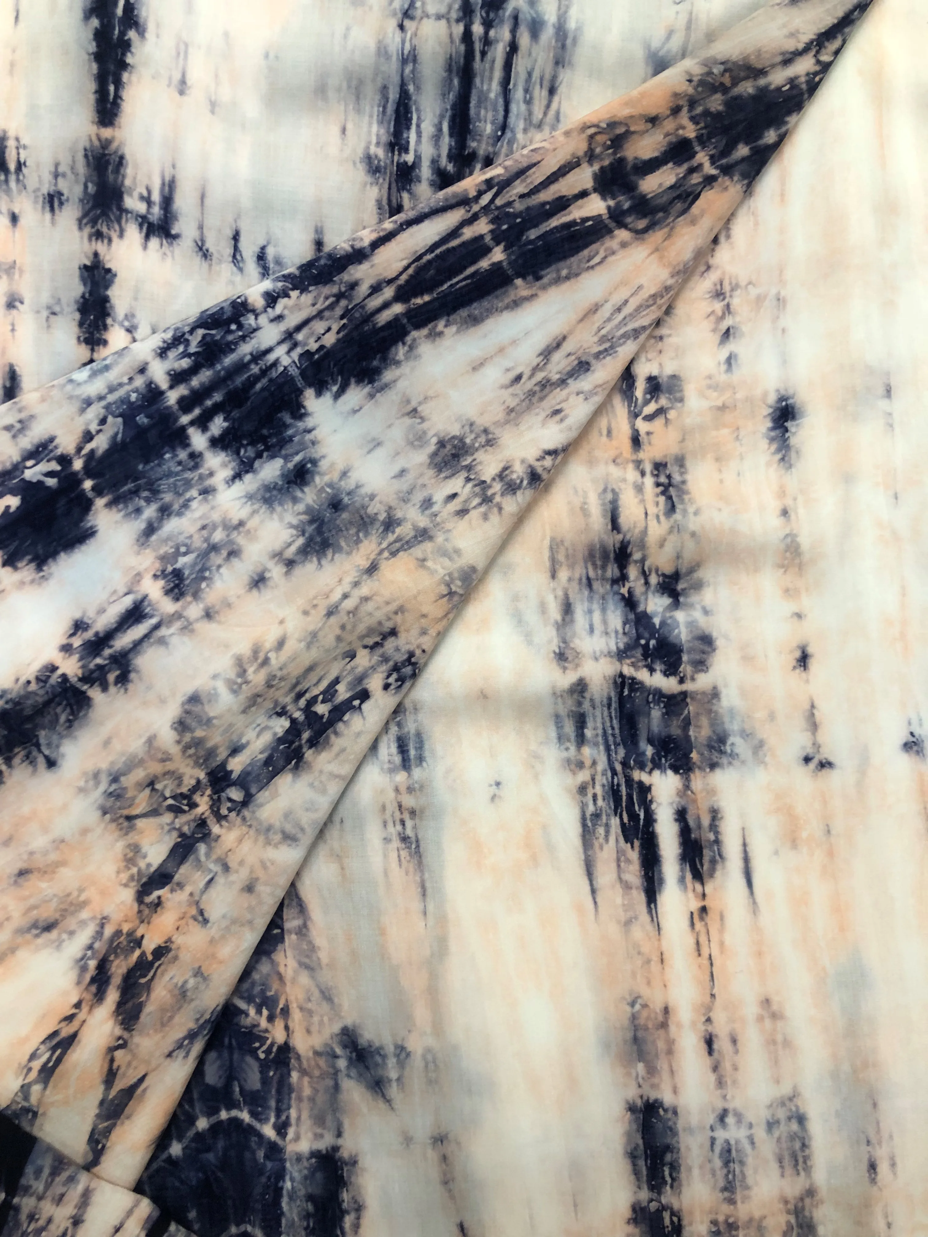 rayon chaills hand tie dye fabric snake skin pattern for maxi dresses beach wear