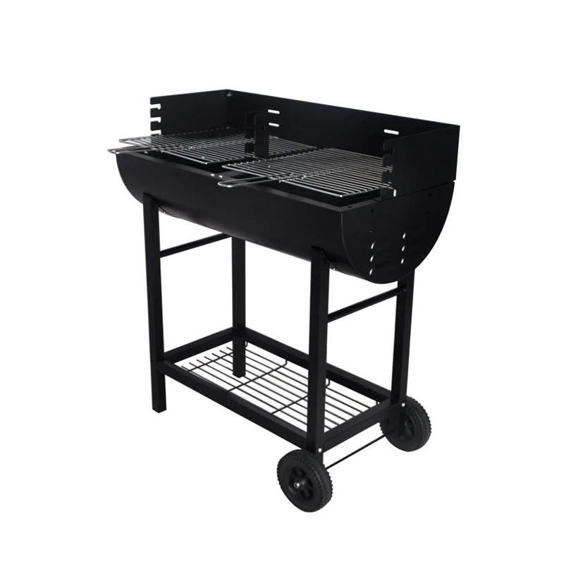 SEJR High Quality Heavy Duty Portable Charcoal BBQ Grills With Wheels 114X43.5X91cm