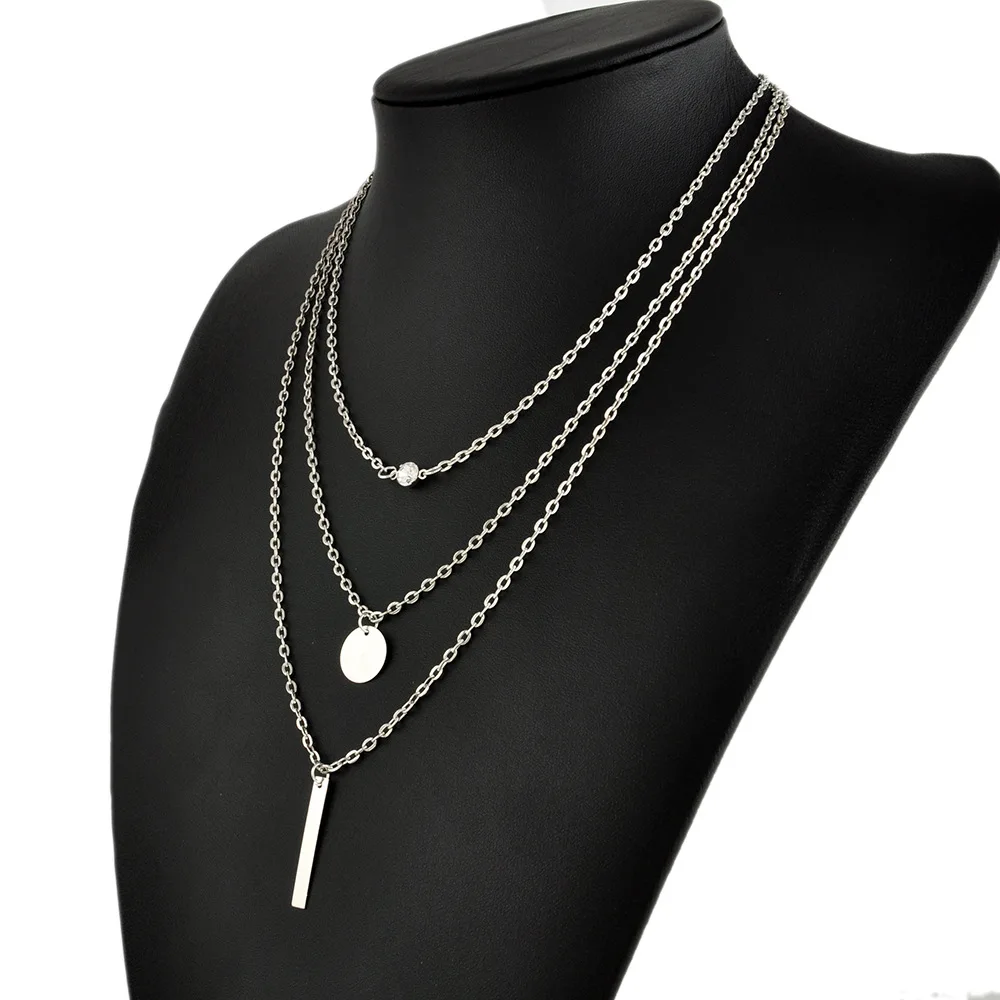 Лидер продаж, модные ожерелья, минимальный заказ, простое металлическое ожерелье, ювелирные изделия для женщин