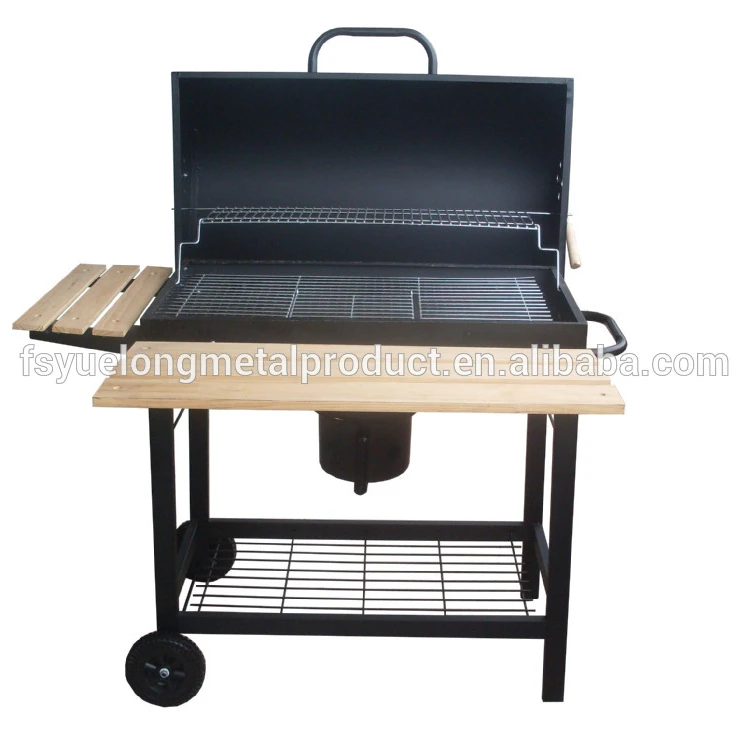 Yuelong открытый промышленный Кемпинг баррель угольный гриль с деревянной полкой