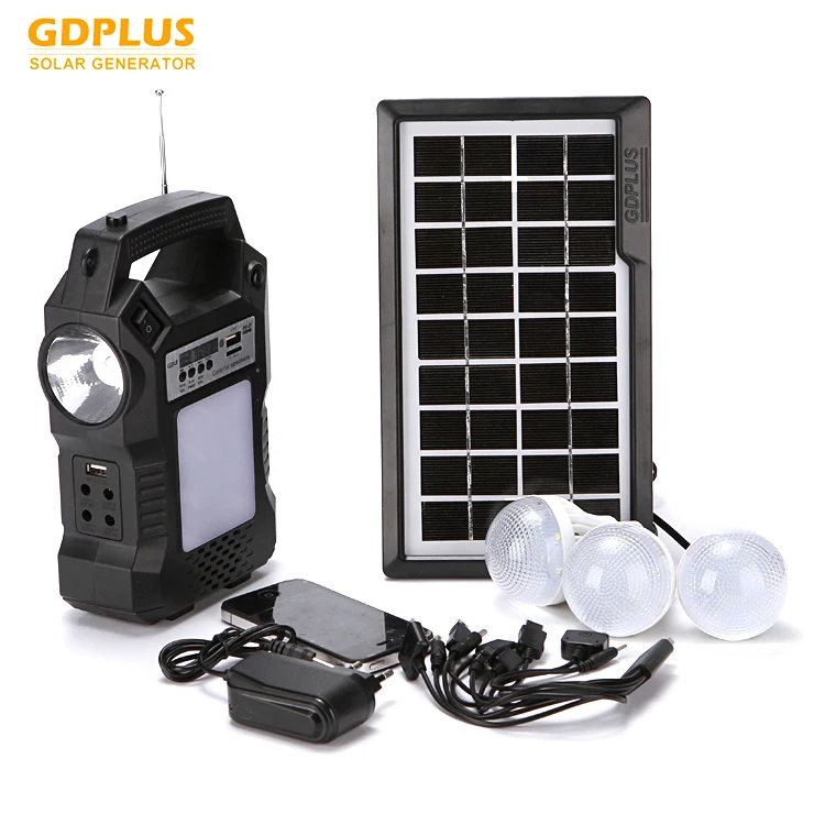 Professional lithium battery home solar power system solar panel kits with radio and mini solar kits for home