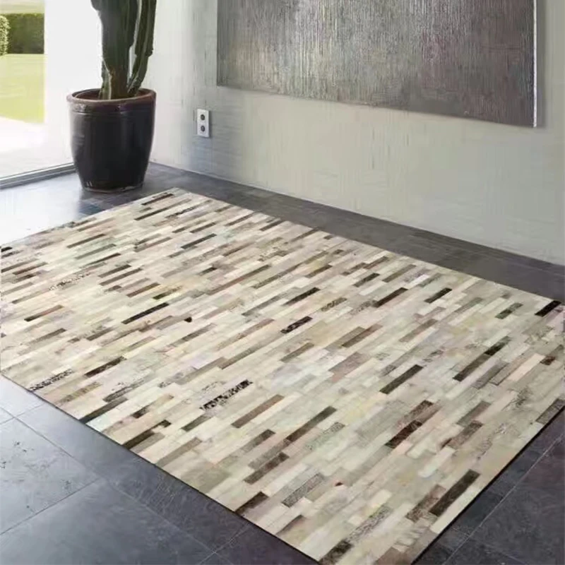 Colorful Brazil cowhide rug door entrance mat with best price